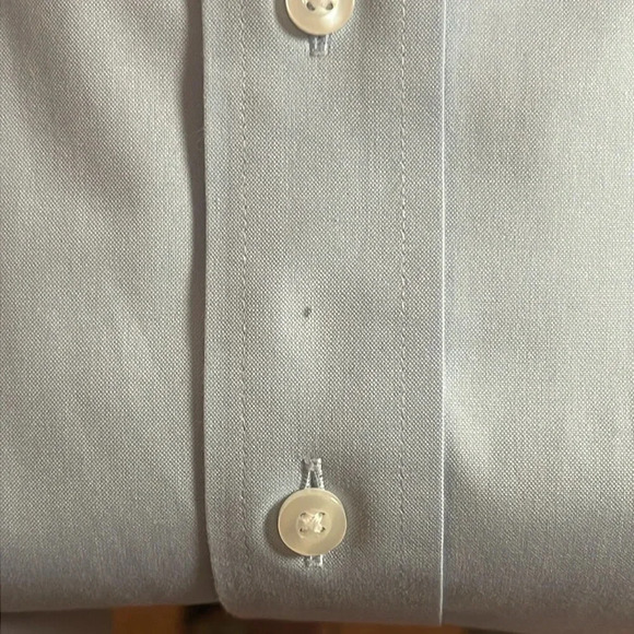 Roundtree & Yorke Gold Label No Iron EZ Wash Blue Dress Shirt Size 18 1/2/33 BIG - Picture 5 of 5